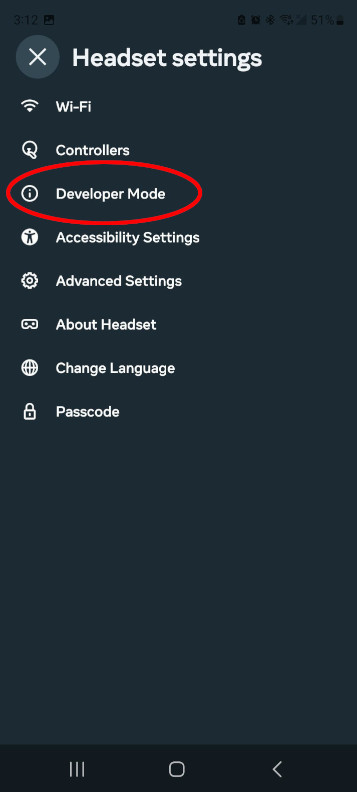 Click on Developer Mode